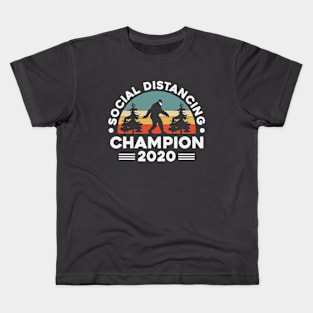 Social Distancing Champion 2020 Big Foot Kids T-Shirt
